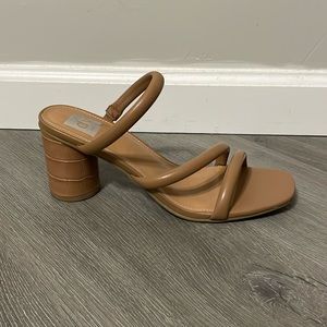 Sandal Heels Size 10 Chunky Nude Heel